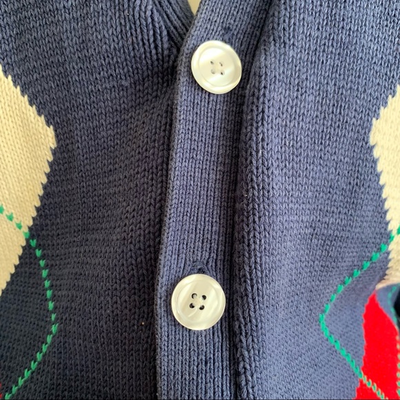 v i n t a g e :: Grandpa Slouchy Oversized Argyle Cardigan Knit Sweater - Picture 9 of 10